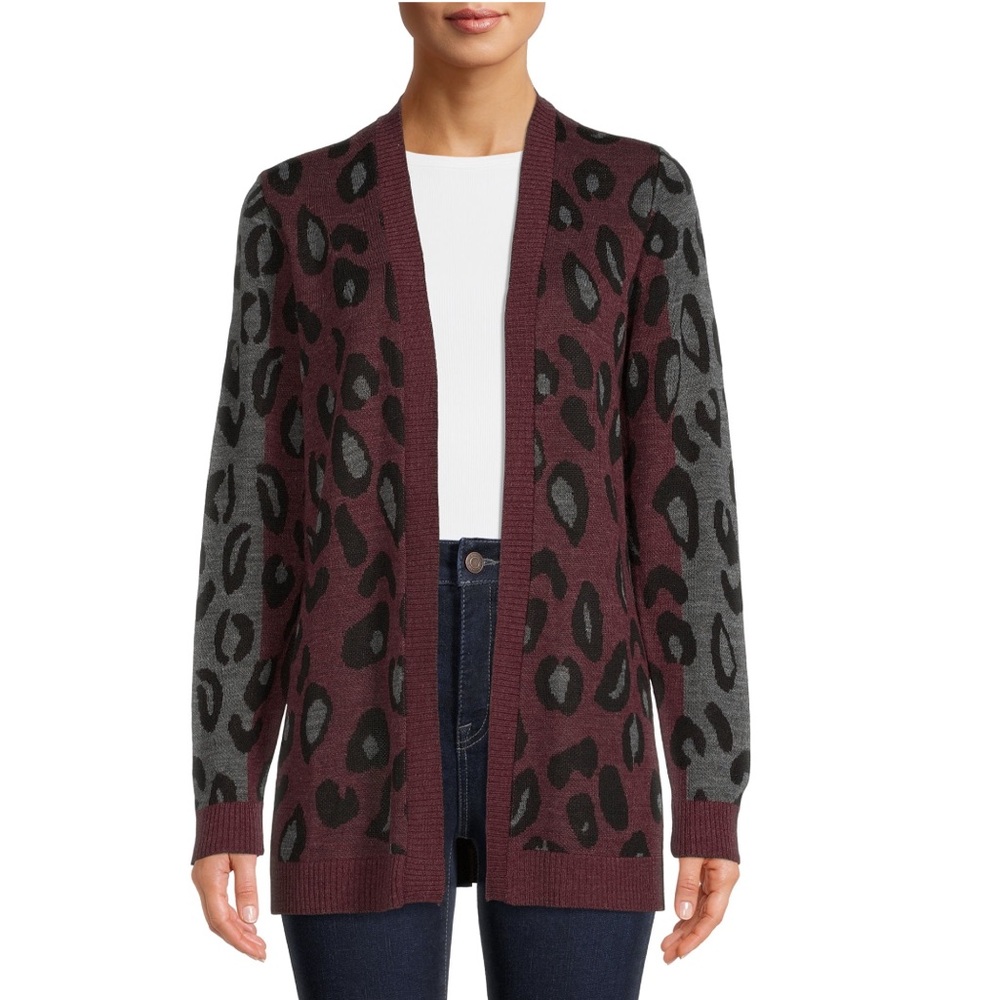 Animal Print Cardigan Sweater
